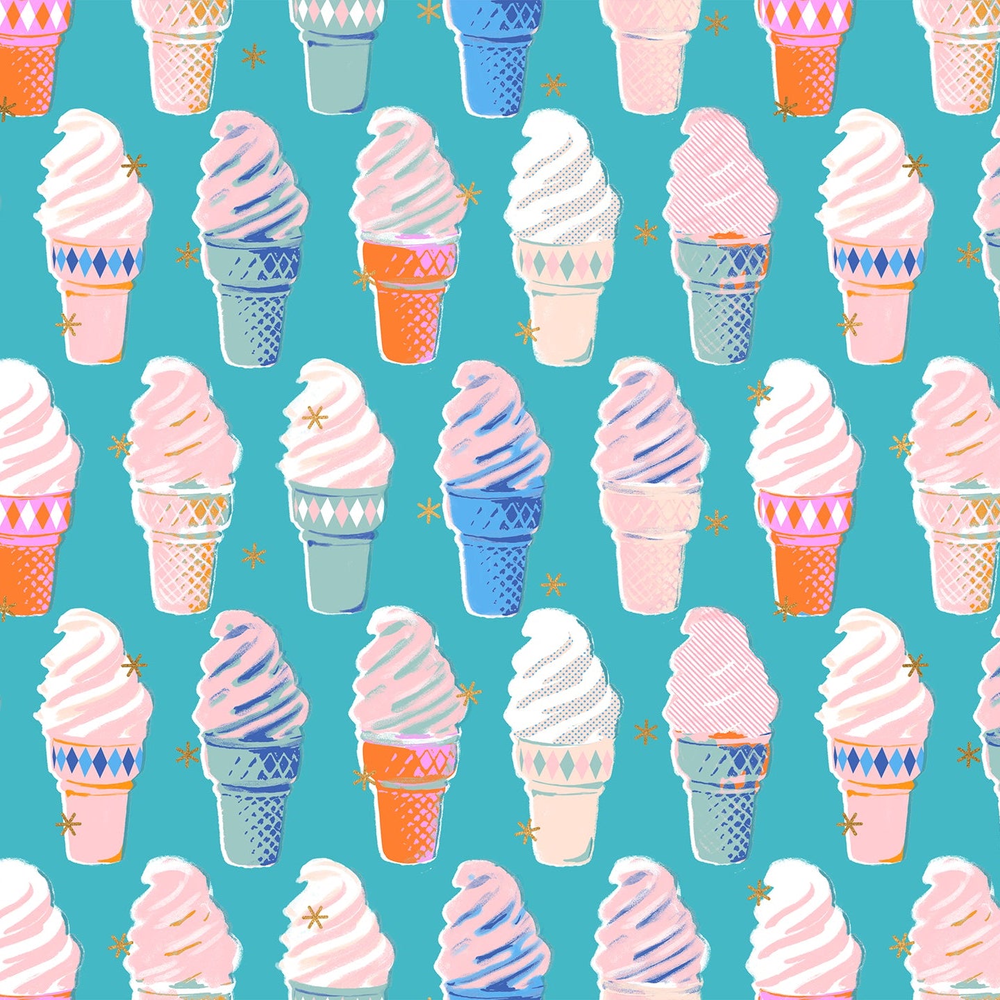 Best Day Ever by Melody Miller : Ice Cream Metallic Turquoise RS0105 17M