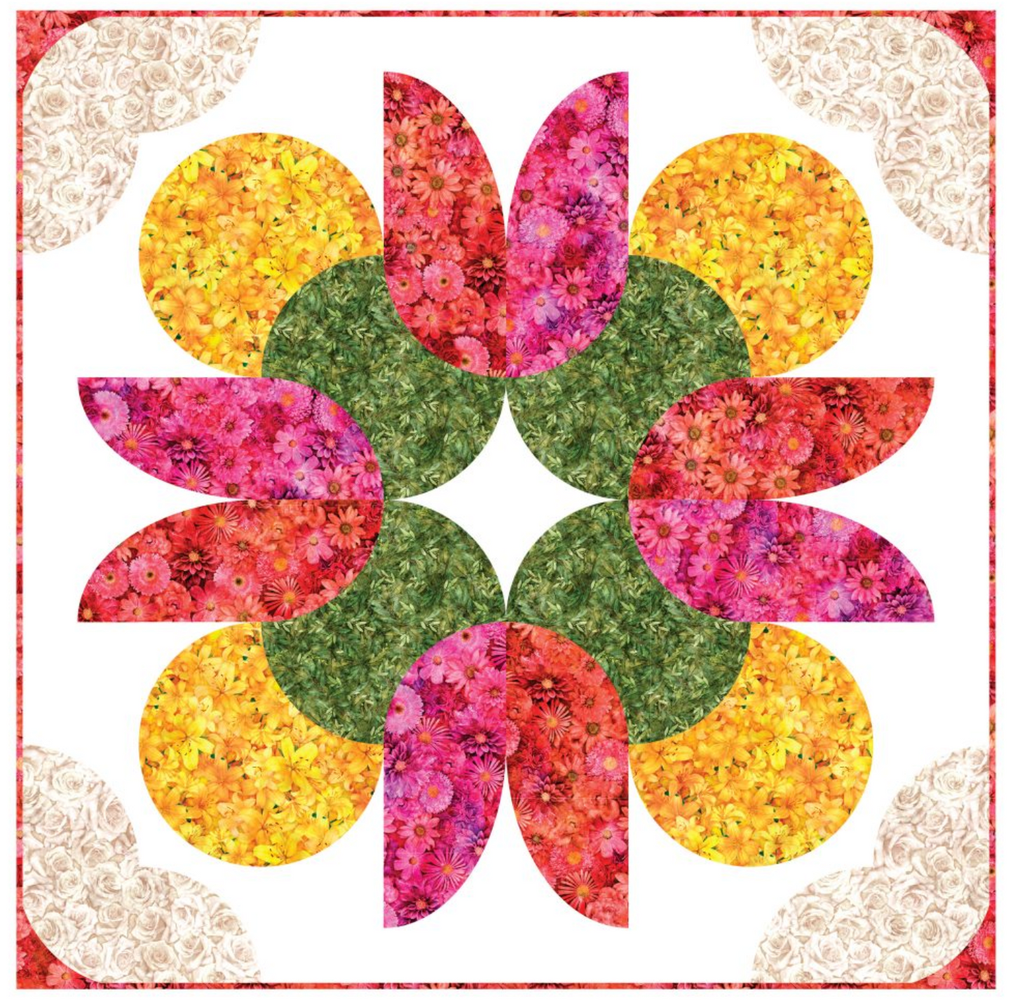 Big Island Blooms Quilt Pattern by Whole Circle Studio