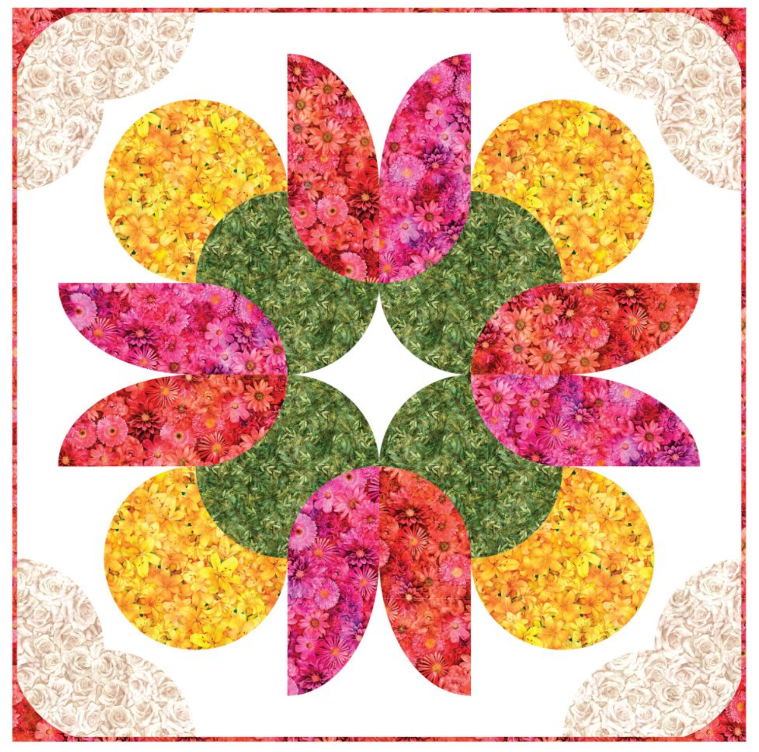 Big Island Blooms Quilt Pattern by Whole Circle Studio