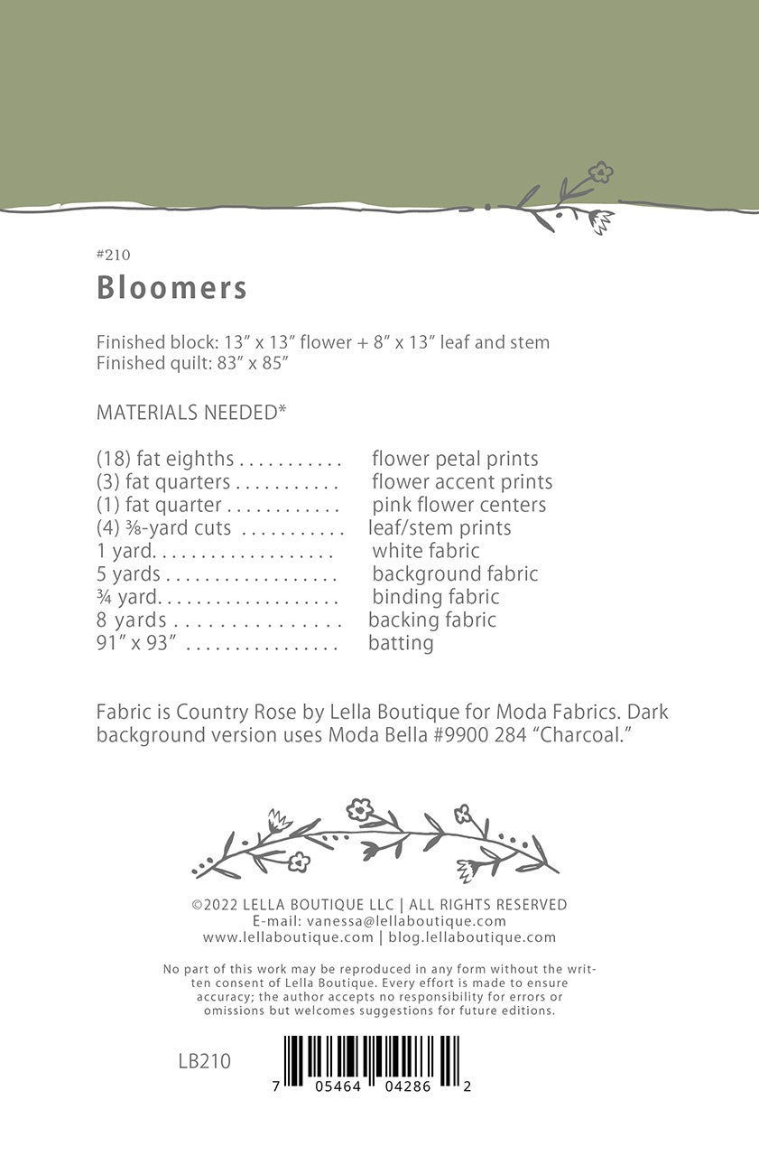 Bloomers Quilt Pattern by Lella Boutique