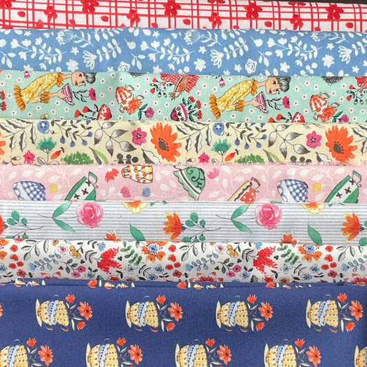Blossom Brew by Anne Keenan Higgins - A Cup of Tea Wall Table Runner & Placemats Kit