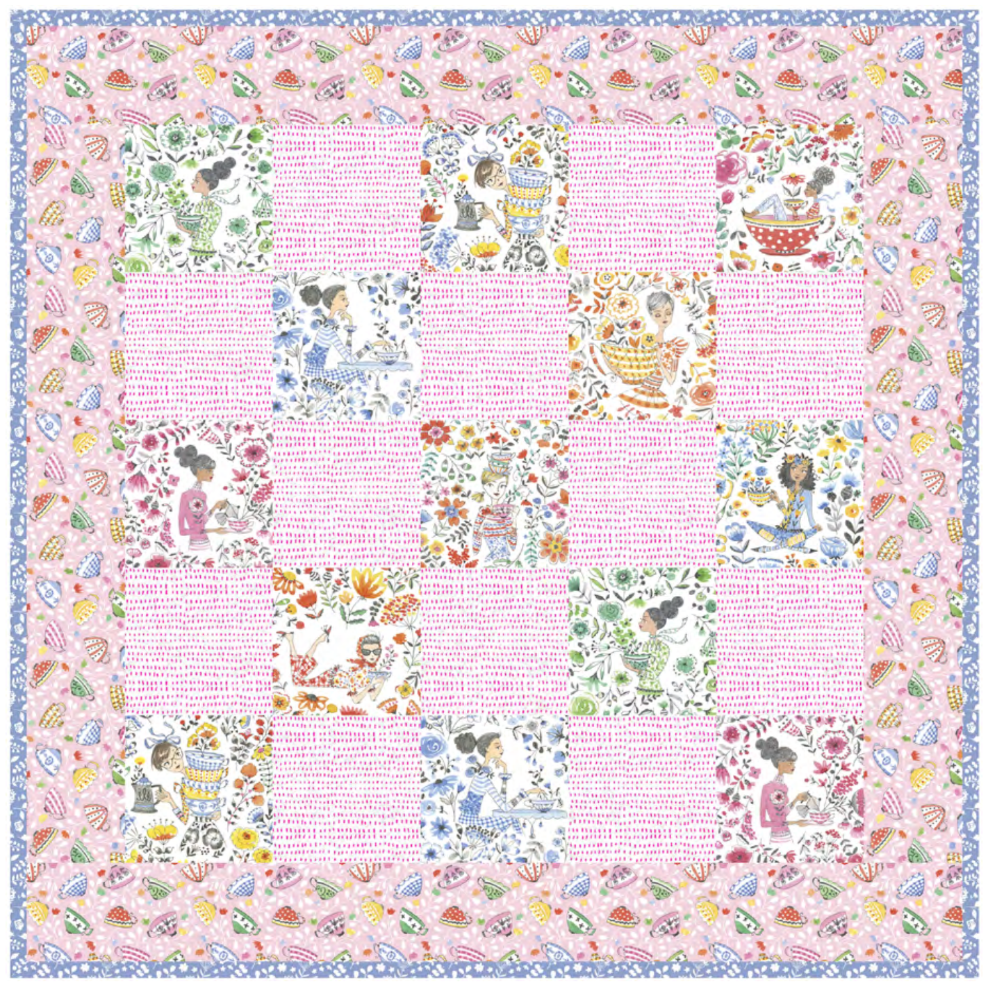Blossom Brew by Anne Keenan Higgins - Sweet Blossoms Wall Hanging Kit