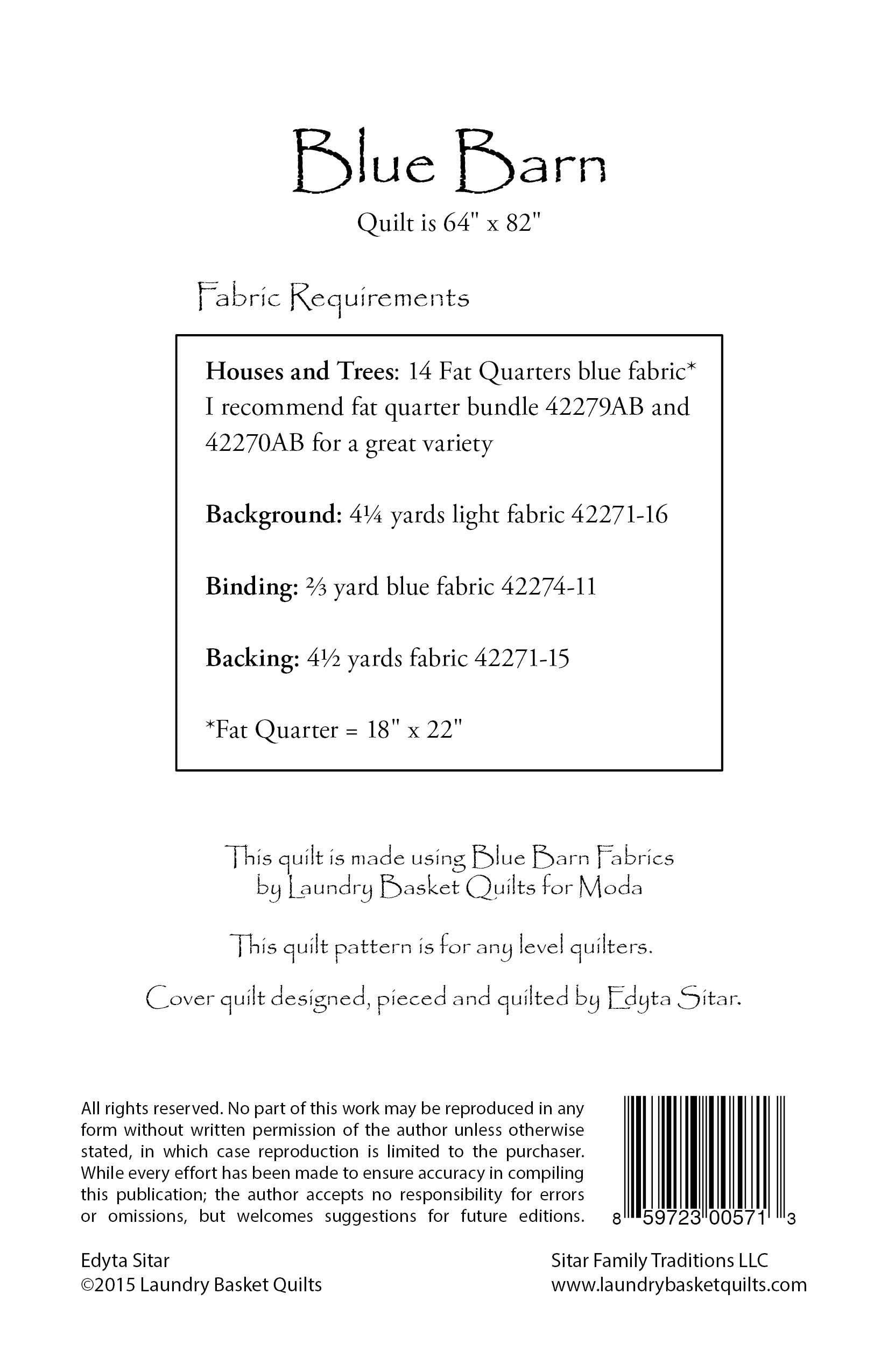 Blue Barn # LBQ-0571-P - Special Order