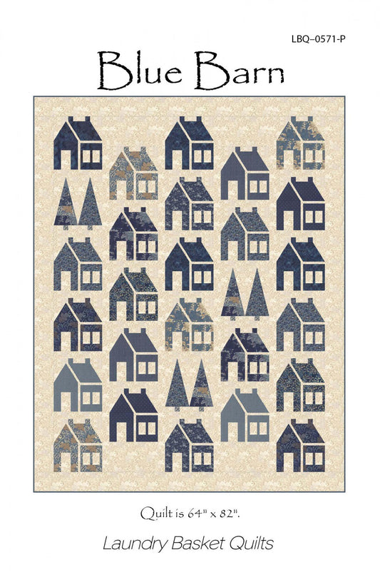 Blue Barn Quilt Pattern by Laundry Basket Quilts