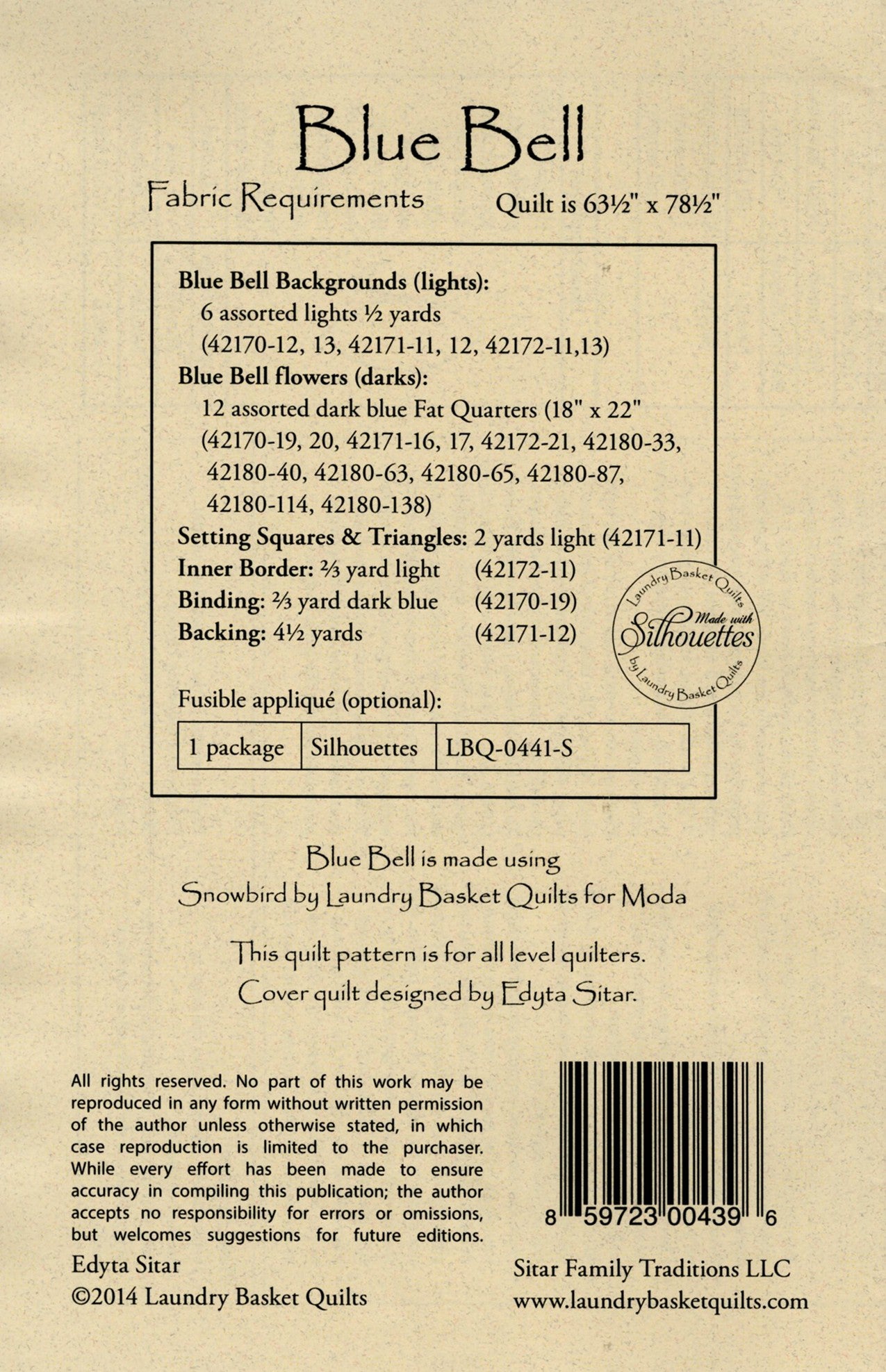 Blue Bell Quilt Pattern by Laundry Basket Quilts