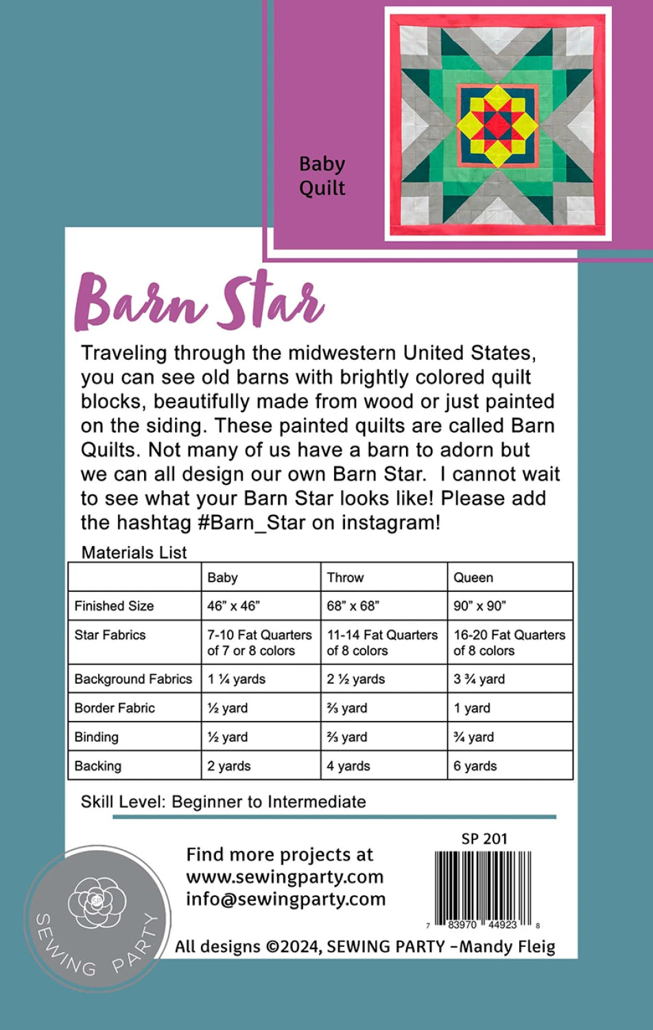 Boat Race by Heather Ross - Barn Star Quilt Kit