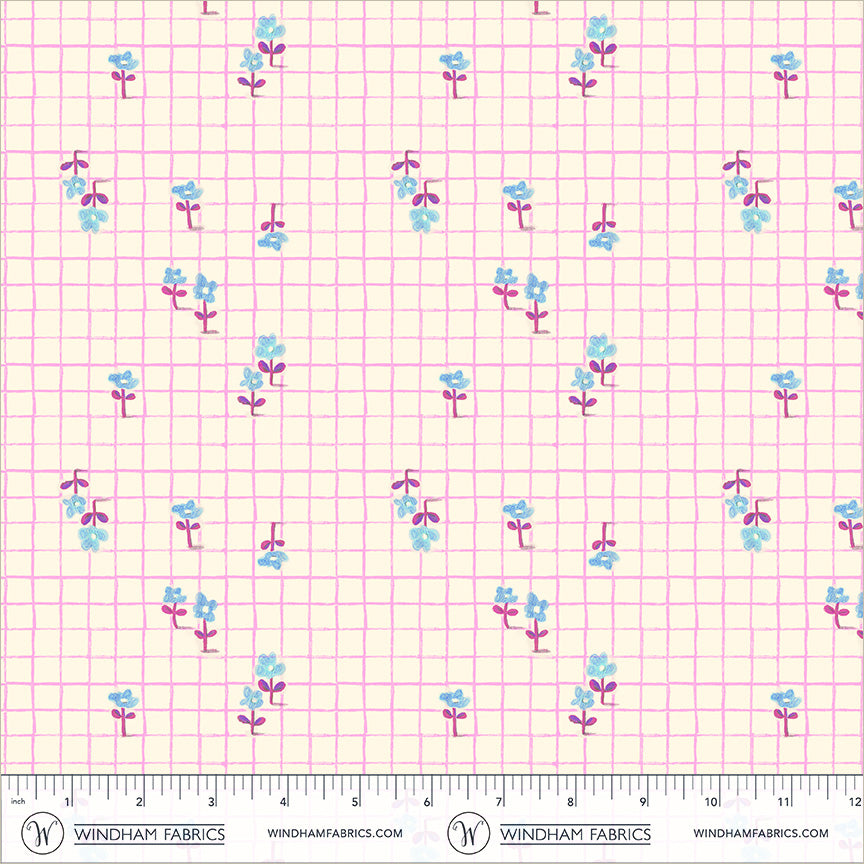 Boat Race by Heather Ross - Trellis Hot Pink 55609D-20