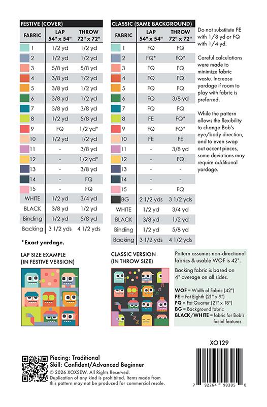 Bob Blob Quilt Pattern by XOXSEW