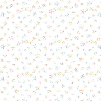 Boho Buddies by Sharon Kuplack : Stars White 1715-01