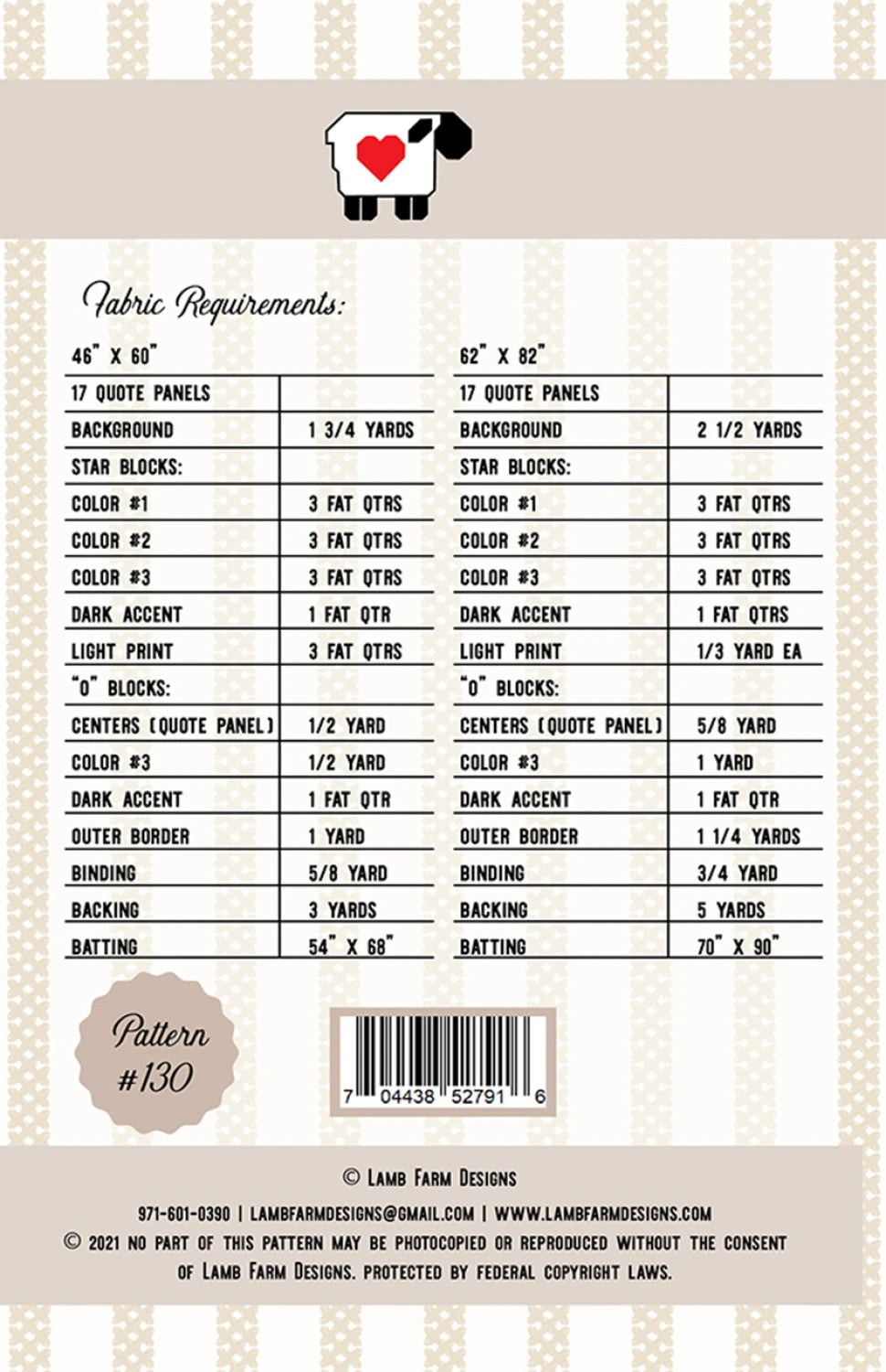 Boho Kisses Quilt Pattern by Lamb Farm Designs