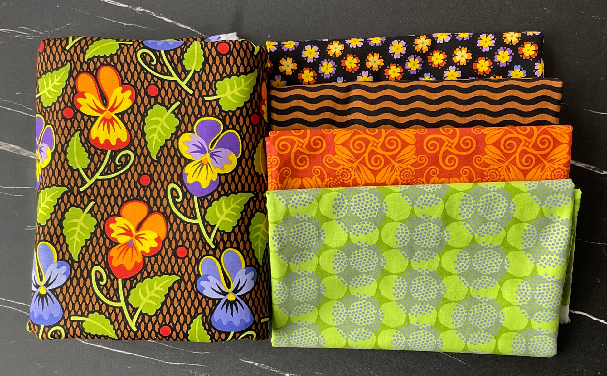 Bold and Bright Garden Quilt Kit featuring Gloriosa Garden by Jane Sassaman