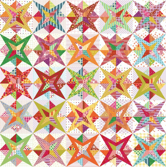Bonbon Jar by Jen Kingwell : Shooting Star Tempter Quilt Kit