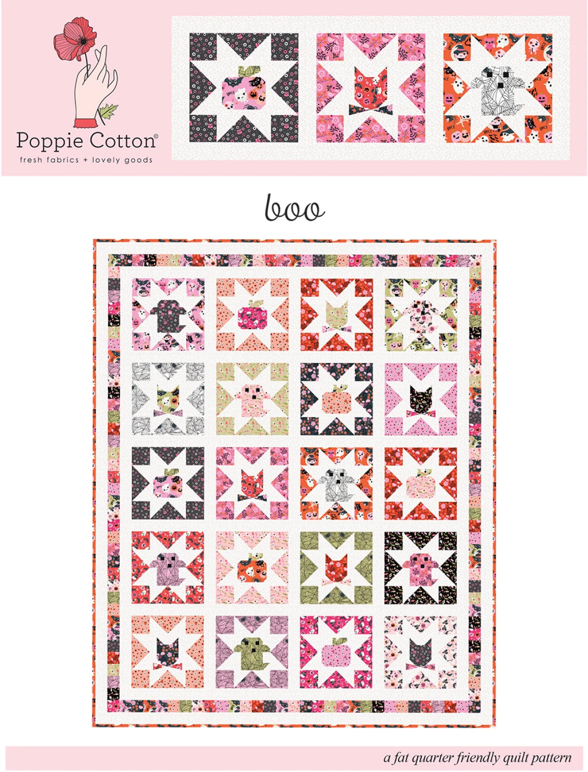 Boo Quilt Pattern by Poppie Cotton - Special Order