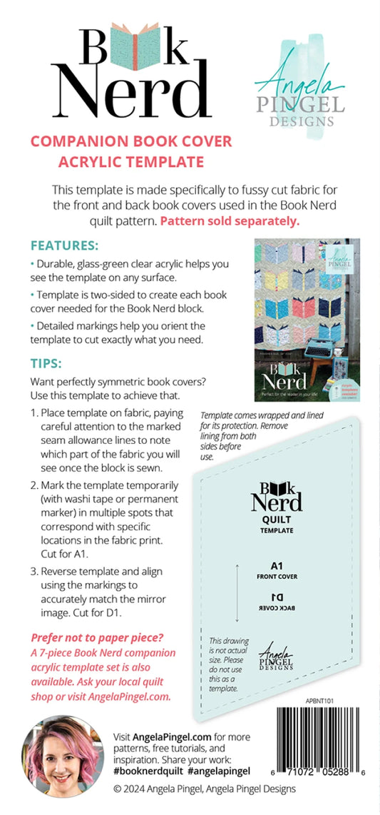 Book Nerd Companion Book Cover Acrylic Template