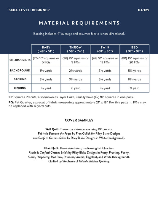 Bookmarks Quilt Pattern by Cotton and Joy