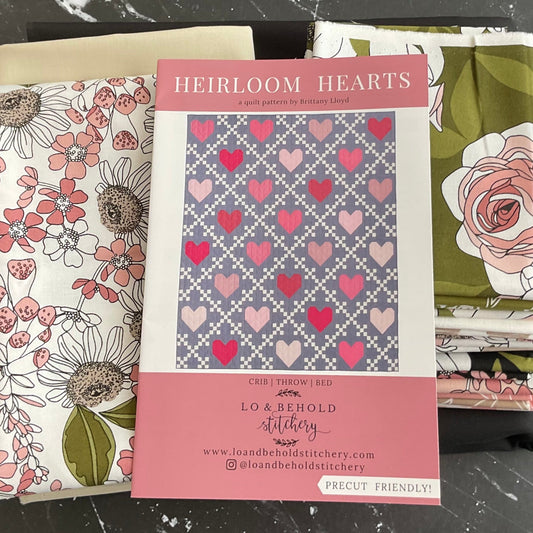 Botany by Ali K. Designs : Heirloom Hearts Quilt Kit