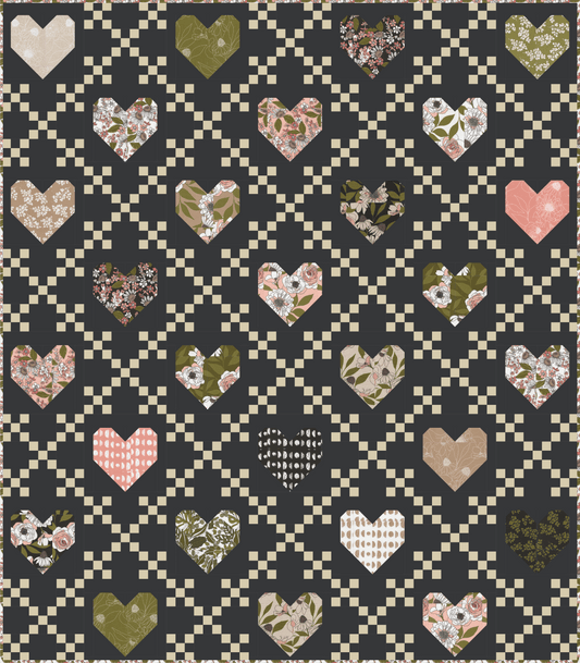 Botany by Ali K. Designs : Heirloom Hearts Quilt Kit