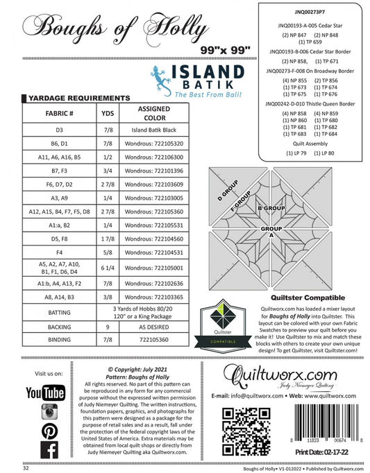 Boughs of Holly # JNQ00273P7 - Special Order