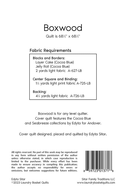 Boxwood Quilt Pattern by Laundry Basket Quilts