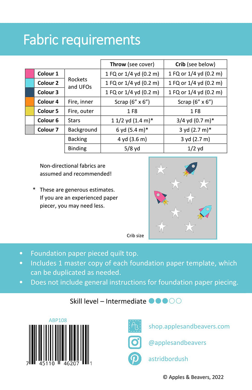 Brave Your Way by Cayla Naylor Design : Star Cruisers FPP Quilt Kit