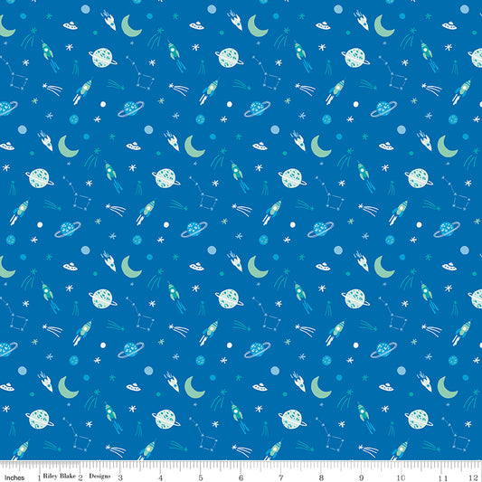 Brave Your Way by Cayla Naylor Design : To The Moon Cobalt C18313-COBALT