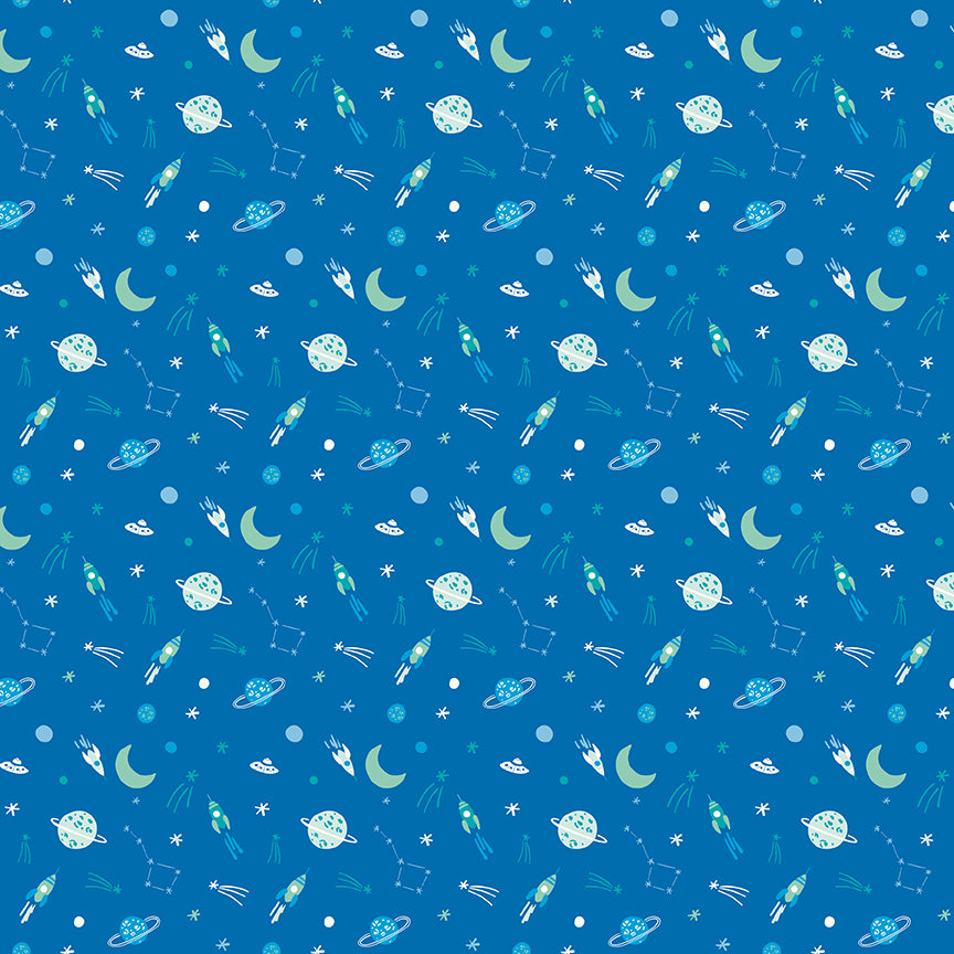 Brave Your Way by Cayla Naylor Design : To The Moon Cobalt C18313-COBALT