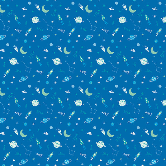 Brave Your Way by Cayla Naylor Design : To The Moon Cobalt C18313-COBALT