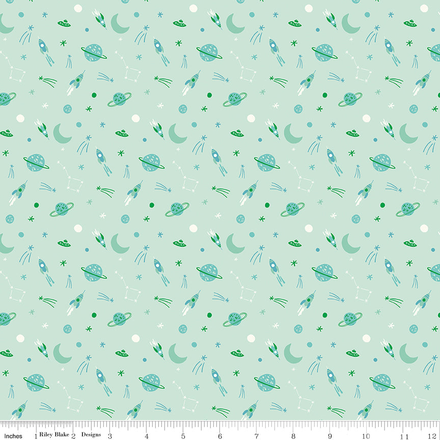 Brave Your Way by Cayla Naylor Design : To The Moon Mint C18313-MINT