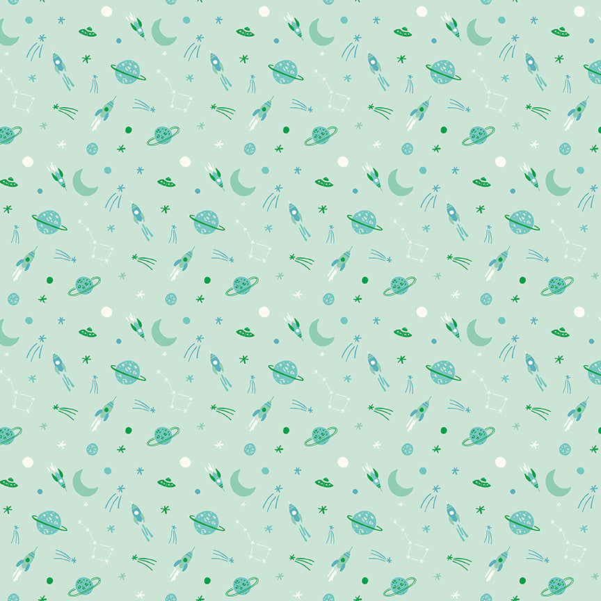 Brave Your Way by Cayla Naylor Design : To The Moon Mint C18313-MINT