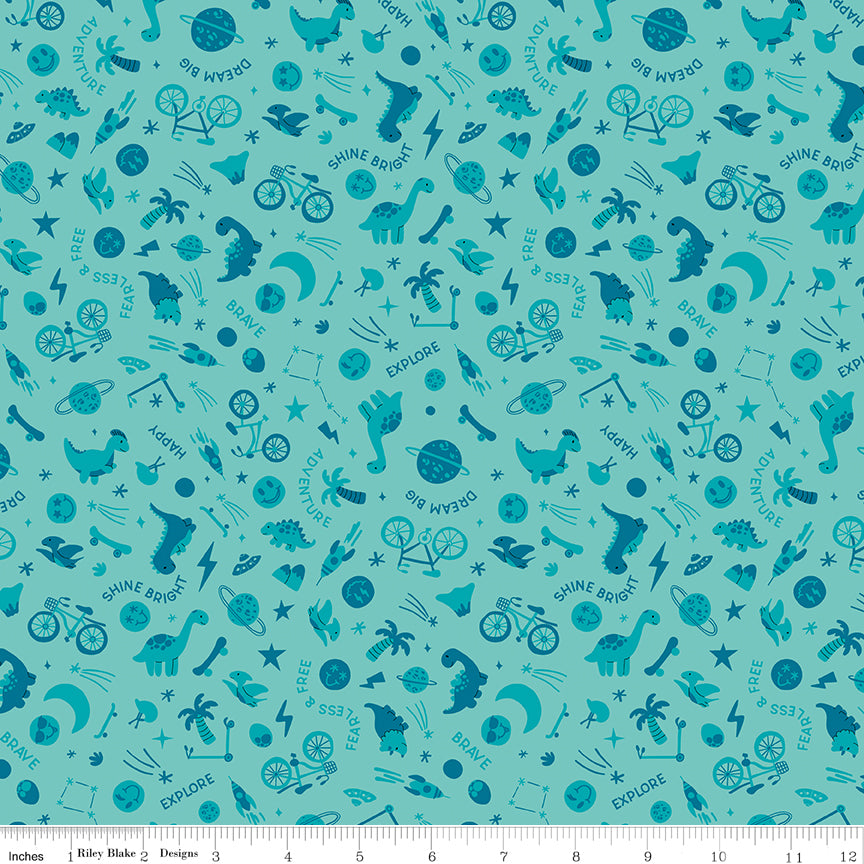 Brave Your Way by Cayla Naylor Design : Wild and Free Lagoon C18311-LAGOON