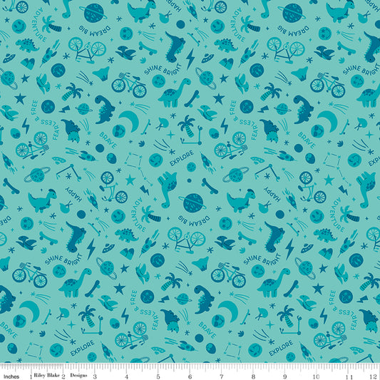 Brave Your Way by Cayla Naylor Design : Wild and Free Lagoon C18311-LAGOON