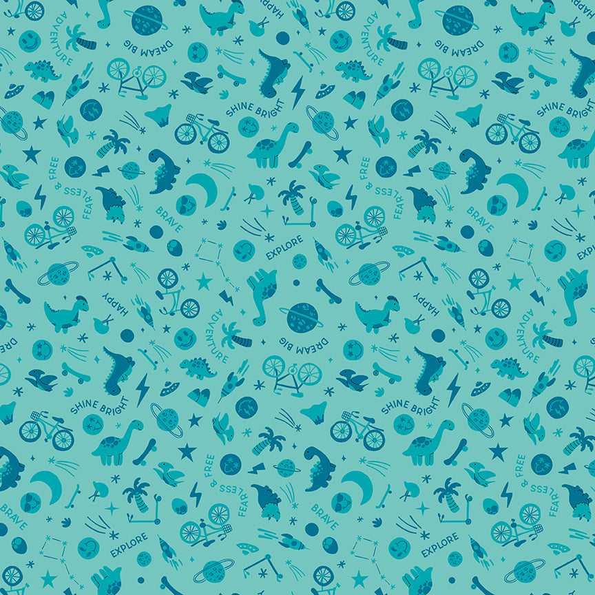 Brave Your Way by Cayla Naylor Design : Wild and Free Lagoon C18311-LAGOON