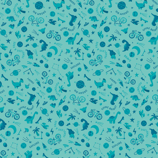 Brave Your Way by Cayla Naylor Design : Wild and Free Lagoon C18311-LAGOON