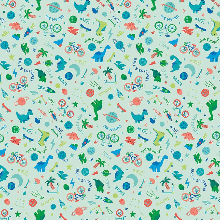 Brave Your Way by Cayla Naylor Design : Wild and Free Mint C18311-MINT