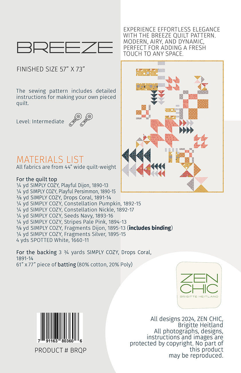 Breeze Quilt Pattern by Zen Chic