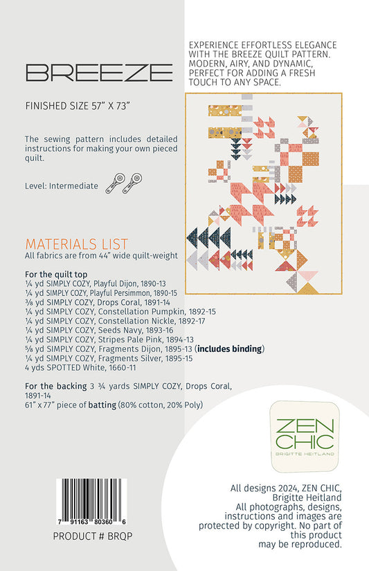 Breeze Quilt Pattern by Zen Chic