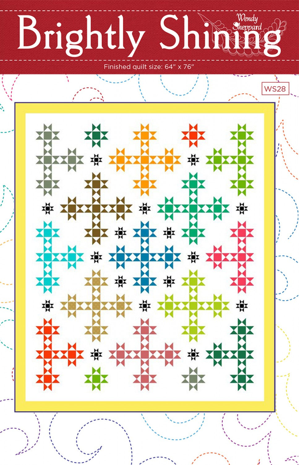 Brightly Shining Quilt Pattern by Wendy Sheppard