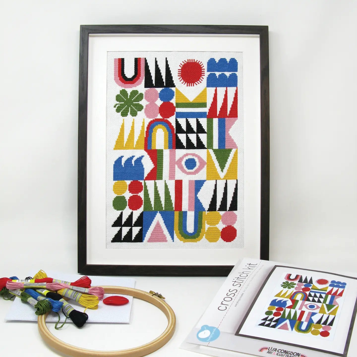 Brightside Cross Stitch Kit by Lisa Congdon