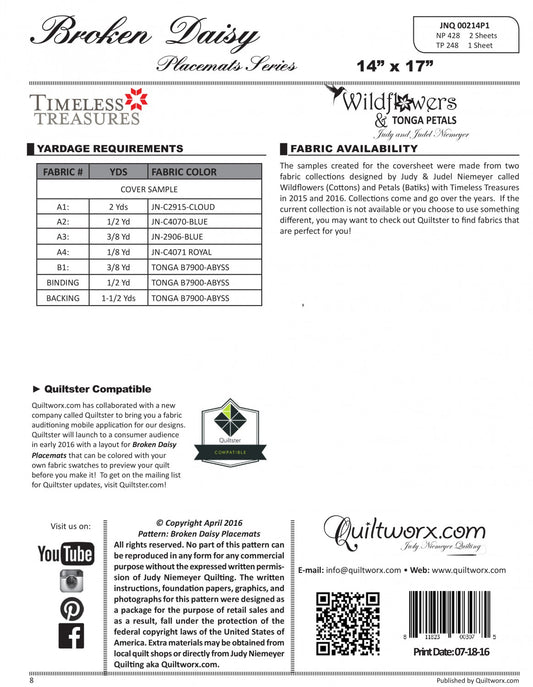 Broken Daisy # JNQ00214P1 - Special Order