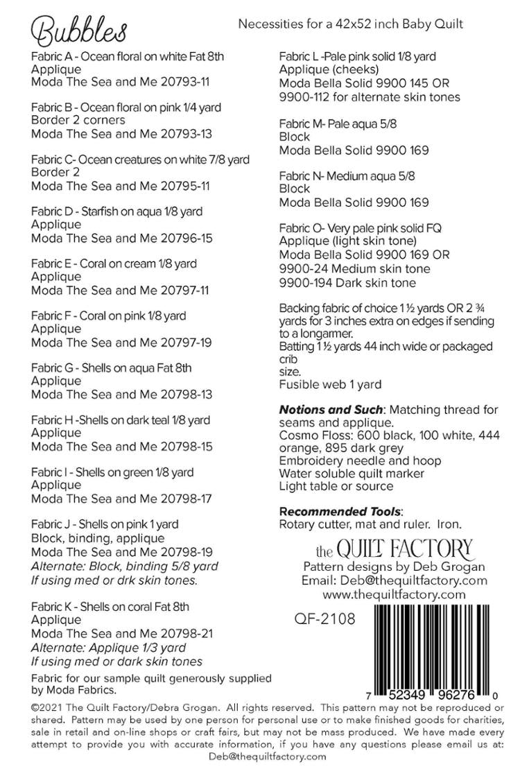 Bubbles Applique Quilt Pattern by The Quilt Factory