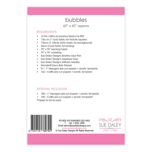 Bubbles Quilt Pattern by Sue Daley