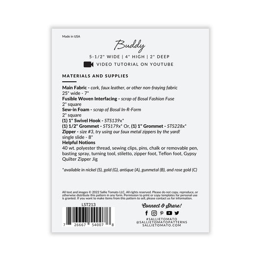 Buddy Pattern # LST213 - Special Order