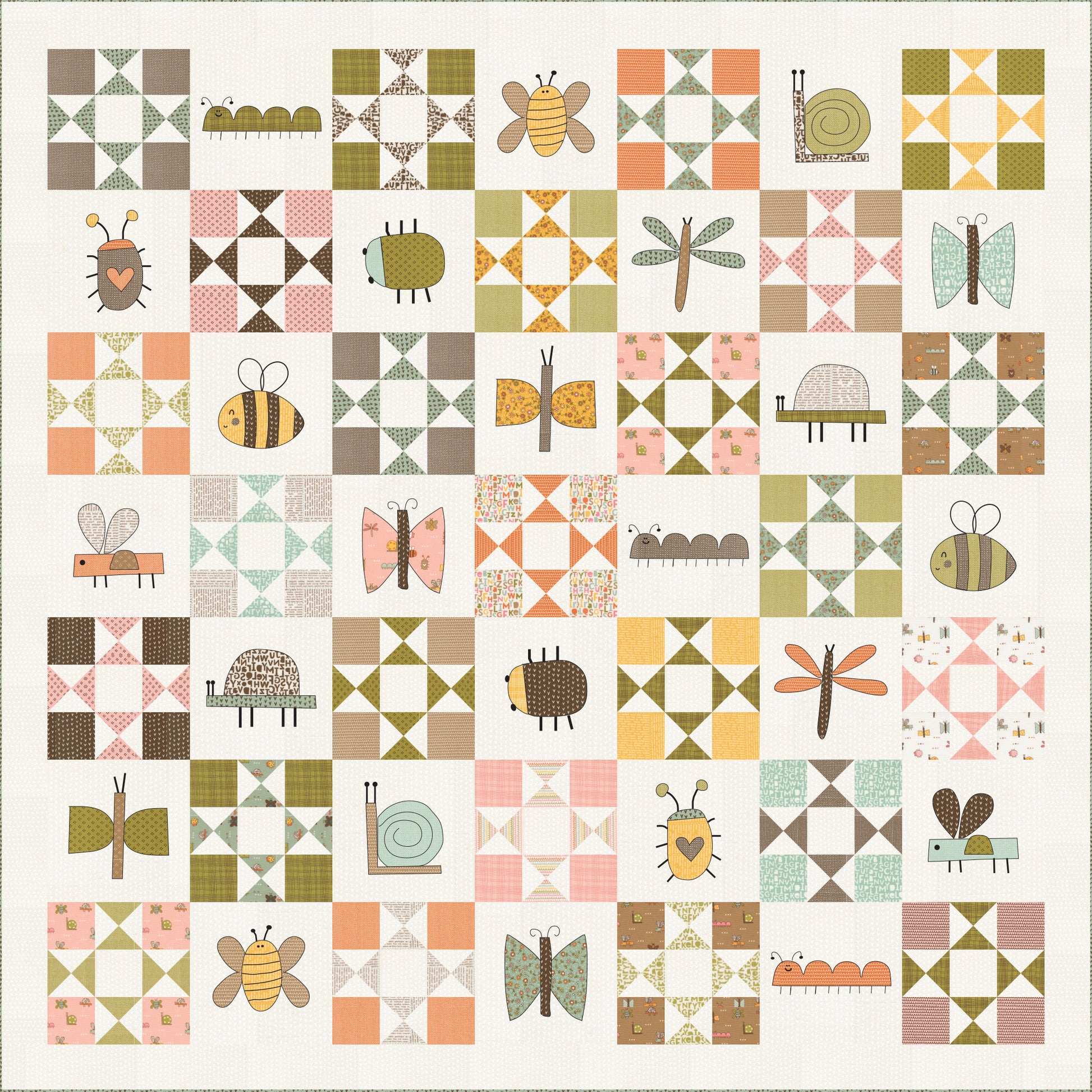 Bug Collector by Sweetwater : Love Bug Quilt Front Shop Sample