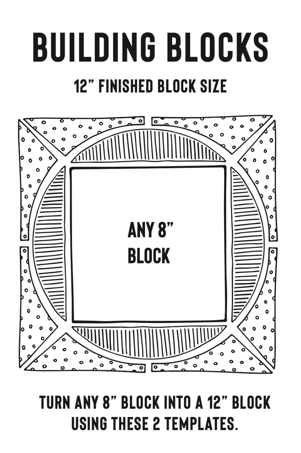 Building Blocks Templates - 8" to 12" Finished by Jen Kingwell Designs - Special Order