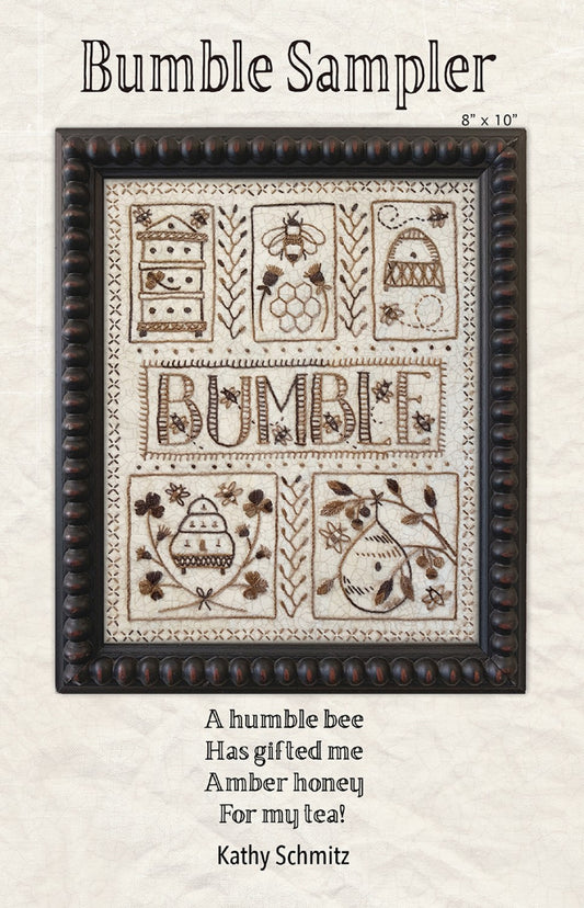Bumble Sampler Embroidery Pattern by Kathy Schmitz