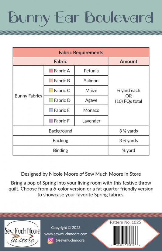 Bunny Ear Boulevard Quilt # NM-1025 - Special Order