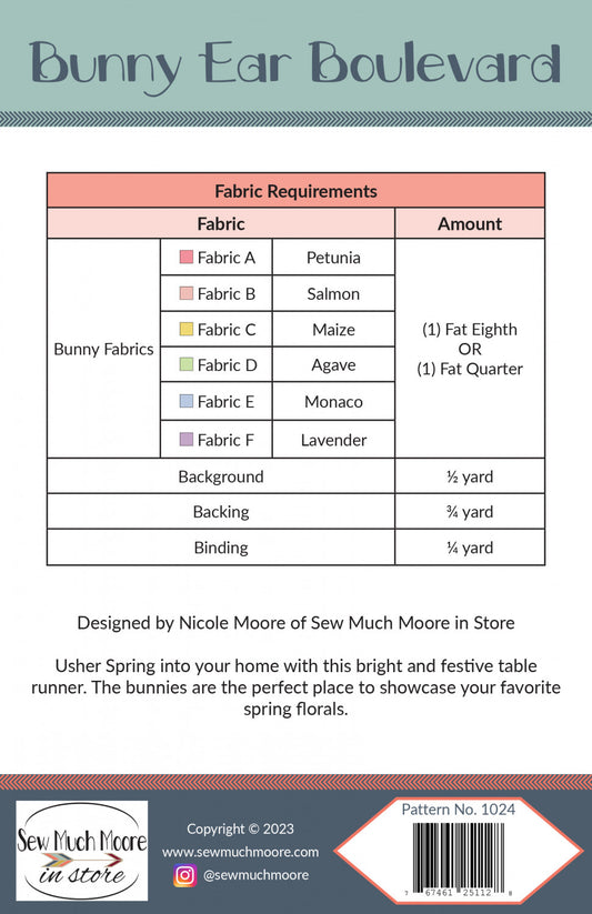 Bunny Ear Boulevard Table Runner # NM-1024 - Special Order
