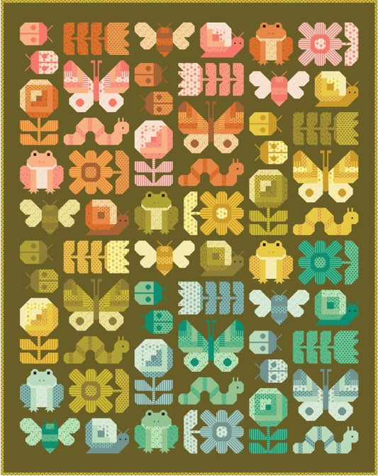 Busy Backyard Quilt Pattern by Elizabeth Hartman