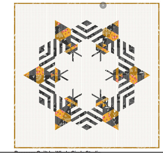 Bzzzzzz Mini Quilt Pattern by Whole Circle Studio