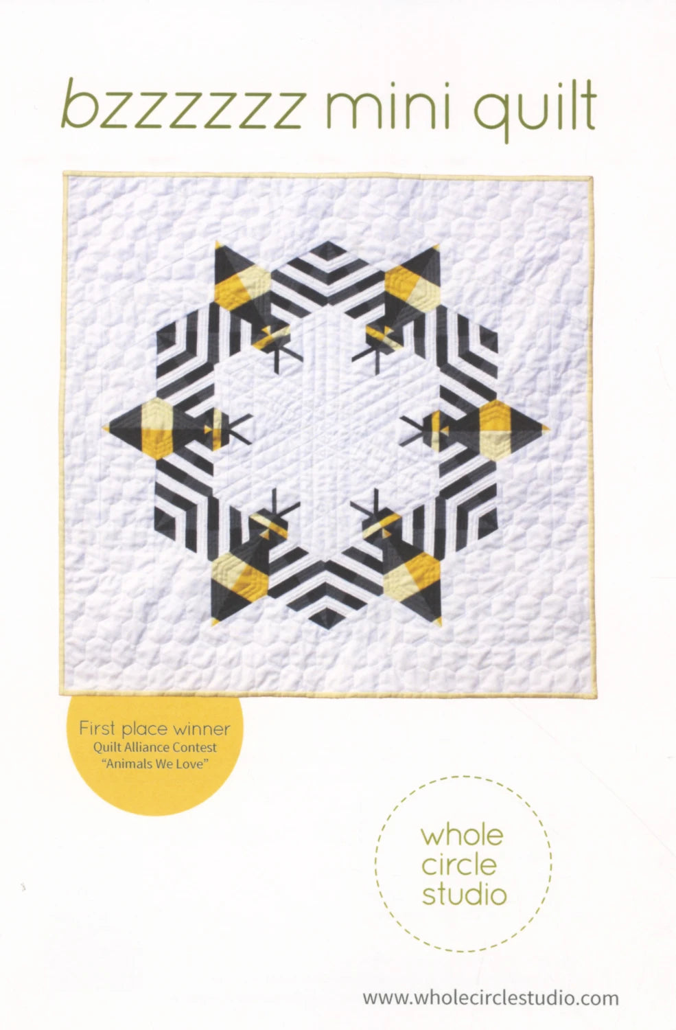 Bzzzzzz Mini Quilt Pattern by Whole Circle Studio